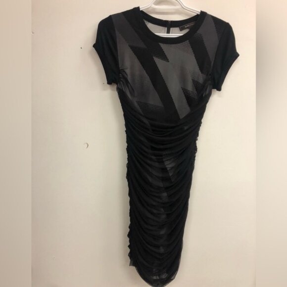 BCBG BLACKMESH BODYCON DRESS IN SIZE EXTRA SMALL - Picture 1 of 11